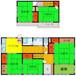 東磯山３丁目貸家の物件間取画像